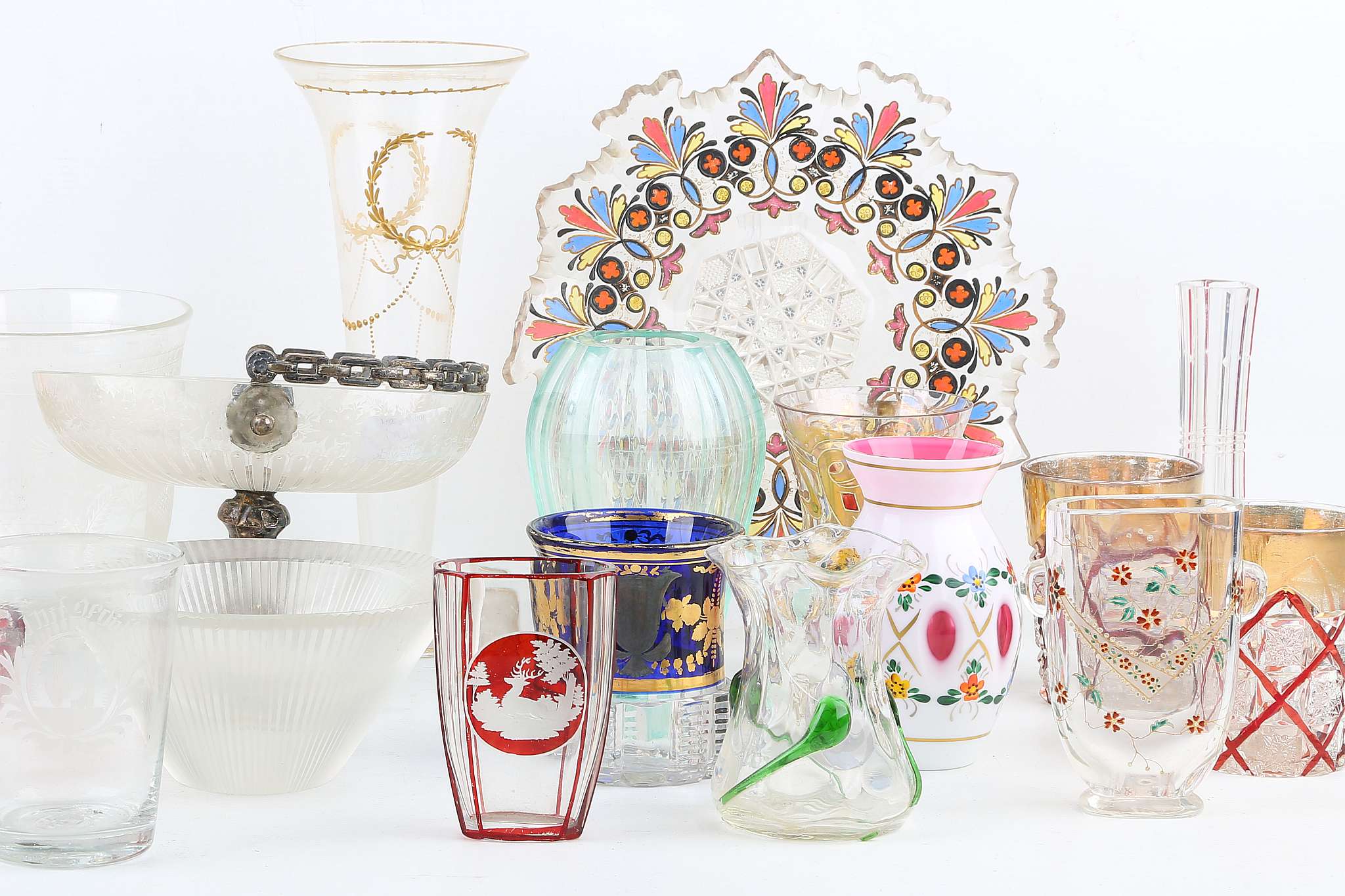 An interesting selection of Bohemian Austrian glassware, to include late 19th / early 20th - Image 3 of 3