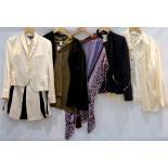 A quantity of designer items, to include a silk Ralph Lauren skirt and jacket, four Ralph Lauren