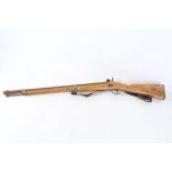 A 19th Century percussion cap rifle, possibly Belgian issue for Brazilian military.