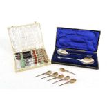 A set of six hallmarked silver spoons, coronation of Edward VIII - 1936, Birmingham, a boxed set