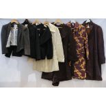 A collection of ladies coats and jackets, various styles and designs, including Elizabeth Emanuel