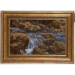 Arnold Marc Gorter 1866-1933. 'River Waterfall'. Oil on canvas. With inscription verso. Framed. 22 x