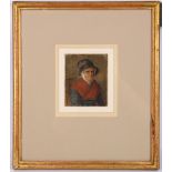 Attributed to George Dance R.A. 1741-1825. 'Portrait of an older Woman'. Watercolour c.1800. Mounted