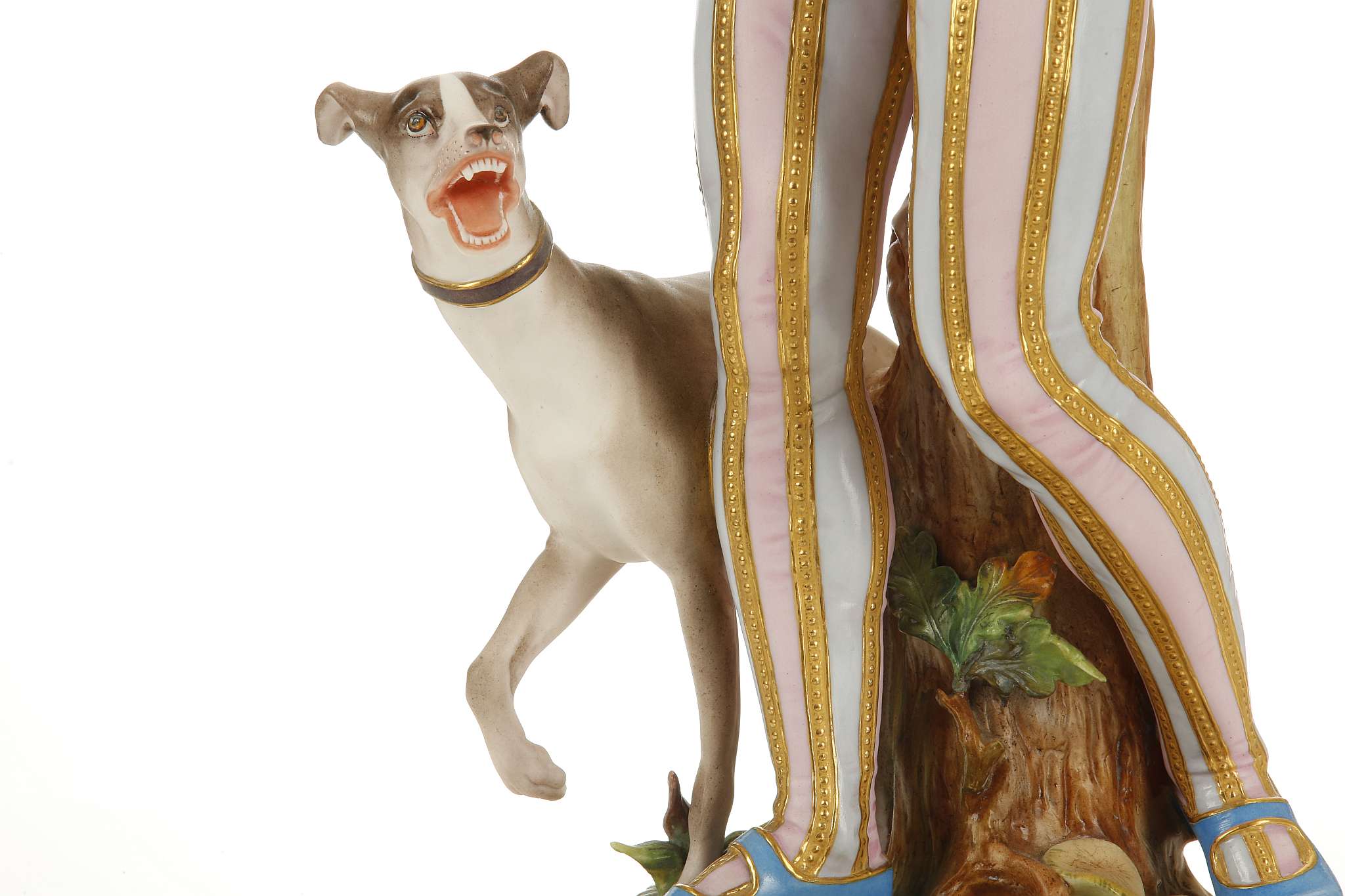 A LARGE FRENCH BISQUE PORCELAIN FIGURE OF A HUNTSMAN, late 19th or early 20th century, modelled - Image 9 of 16