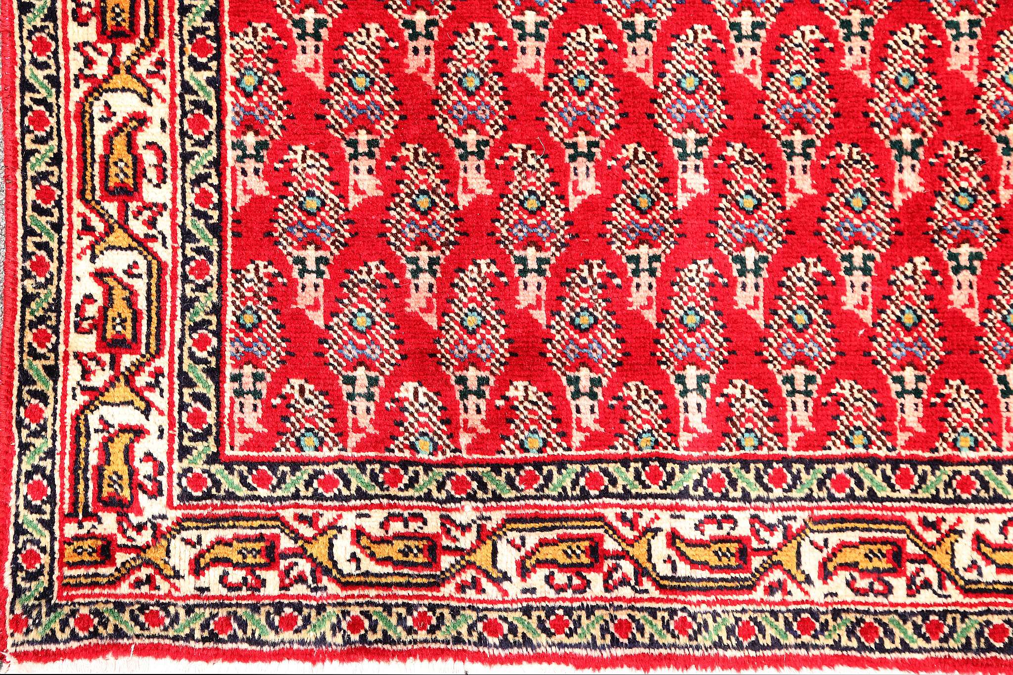 AN UNUSUAL SIGNED TABRIZ RUNNER NORTH-WEST PERSIA, CIRCA 1940 approx: 19ft.5in. x 2ft.9in.(590cm. - Image 2 of 5