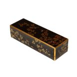 A LACQUER TWO-TIERED POEM BOX, BY SHUNSHO. Edo period. Delicately decorated in gold hiramaki and