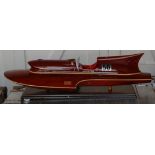 Composition scale model of "The Thunderboat" a 1950's celebrated Hydroplane racing craft. 80 cms L