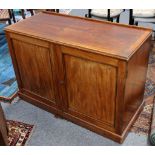 Early 20th century mahogany Entomological cabinet fitted 2 rows of 10 drawers enclosed by 2