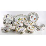 An extensive Royal Worcester fine porcelain tea and dinner service in the 'Evesham' pattern,