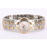 MAURICE LECROIX. A ladies stainless steel and 18K gold bracelet watch. Quartz.