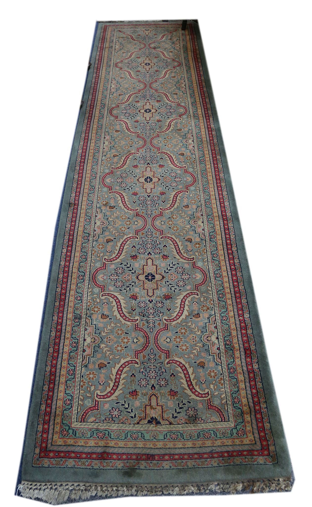 Two carpets; an Indian silk carpet with Herati design on ivory ground, 8'10" x 6'2", 267 x 187cm,