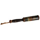 A William IV wooden truncheon with painted crown decoration, 29m long.