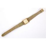 A vintage 14k gold Jules Jüngerson wristwatch, with later gold filled bracelet.