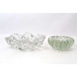A circa 1960s Lalique crystal glass bowl, bearing etched Lalique France mark to base together with