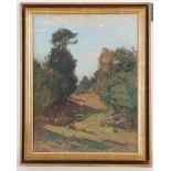 *** WITHDRAWN ***Louis Jourdan 1812-1948 French. 'Paysage'. Oil on artist milled board.