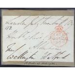 WELLESLEY, Arthur, 1st Duke of Wellington (1769-1852). Envelope free front. SIGNED by the 1st Duke