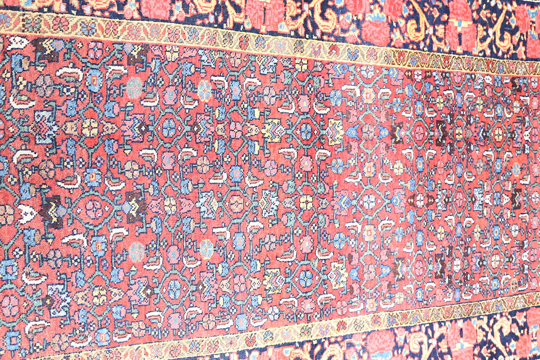 AN ANTIQUE BIJAR RUNNER, NORTH-WEST PERSIA approx: 9ft.11in. x 4ft.2in.(302cm. x 127cm.) The rust- - Image 3 of 5