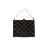 Louis Vuitton black Damier Vernis Ange PM evening bag, date code for 2000, silver tone hardware