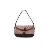 Louis Vuitton pink Mini Lin Marjorie handbag, date code for 2003, monogram fabric with leather trim,