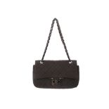 Chanel grey quilted jersey Icons Flap handbag, date code for 2006-08, silver tone hardware, 25cm