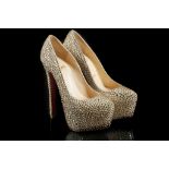 Christian Louboutin Swarovski embellished Daffodile Strass 150 pumps, limited edition, silver