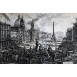 AFTER GIOVANNI BATTISTA PIRANESI (1720-1778). 'Veduta di Piazza Navona'. Etching on wove, c.1773.