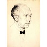 EMIL ORLIK (1870-1932). 'Portrait of the Composer Richard Strauss [1864-1949]. Pencil signed lower