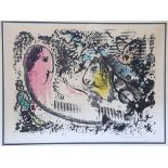 ...WITHDRAWN...MARC CHAGALL, (FRENCH 1887-1985), untitled, mid 20th century lithograph in colours,