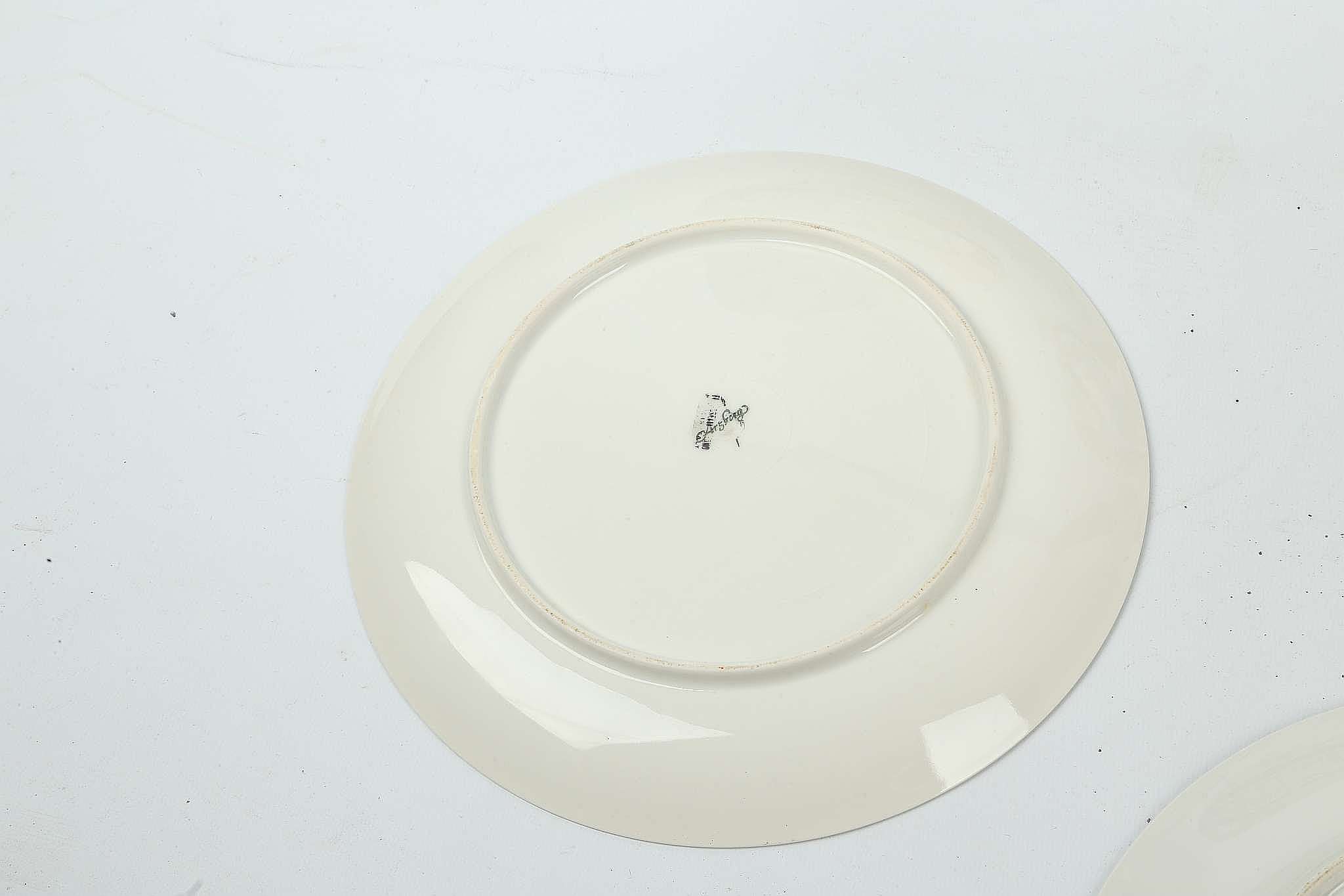 A SET OF SIX 1950s PIERO FORNASETTI 'CIRCO ROMANO' PLATES, stamped with maker's mark under, (25. - Image 7 of 10