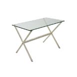 FRANCO ALBINI, ITALY  FOR KNOLL INTERNATIONAL ,Model 80 desk, circa 1950, glass top on white