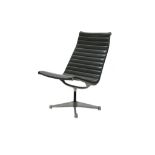 CHARLES EAMES FOR HERMAN MILLER, 1960s high back Aluminium Group lounge chair,  in black faux