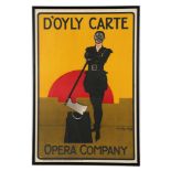 EARLY 20th CENTURY D'OYLY CARTE OPERA COMPANY POSTER, designed by Dudley Hardy, printed by Davis