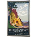 JULIEN LACAZE (FRENCH 1886-1971), 'ROUTE DES VOYAGES', 1925, Alsace & Lorraine Railways vintage