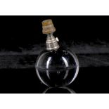 ATTRIBUTED TO JACQUES ADNET FOR BACCARAT, a glass spherical ball lamp, model 7706, lacking base, (