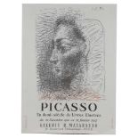 PABLO PICASSO (SPANISH, 1881-1973), 'UN DEMI-SIECLE DE LIVRES ILLUSTRES' 1956, gallery invitation