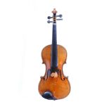 A German violin, circa 1880-1900, labelled Wolf Bros, violin manufacturers No.7... Two-piece back,