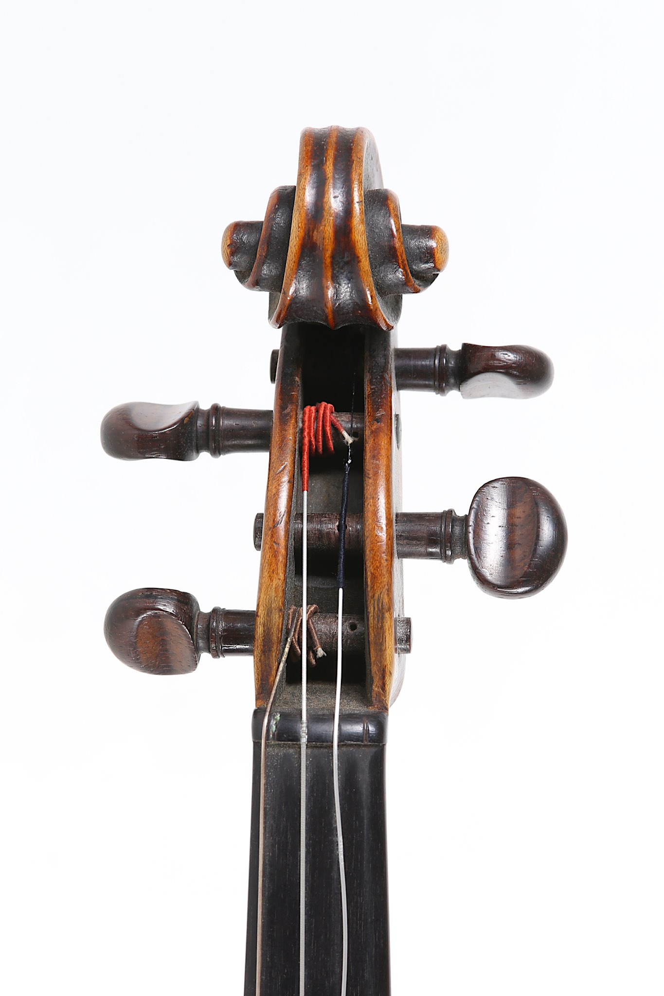 A German violin, Klotz school. One-piece back, faint figure flame maple, similar ribs and scroll. - Image 6 of 13
