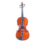 French violin, early 20th century J.T.L.  Labelled:  Le Parisien J.T.L. One-piece back, narrow