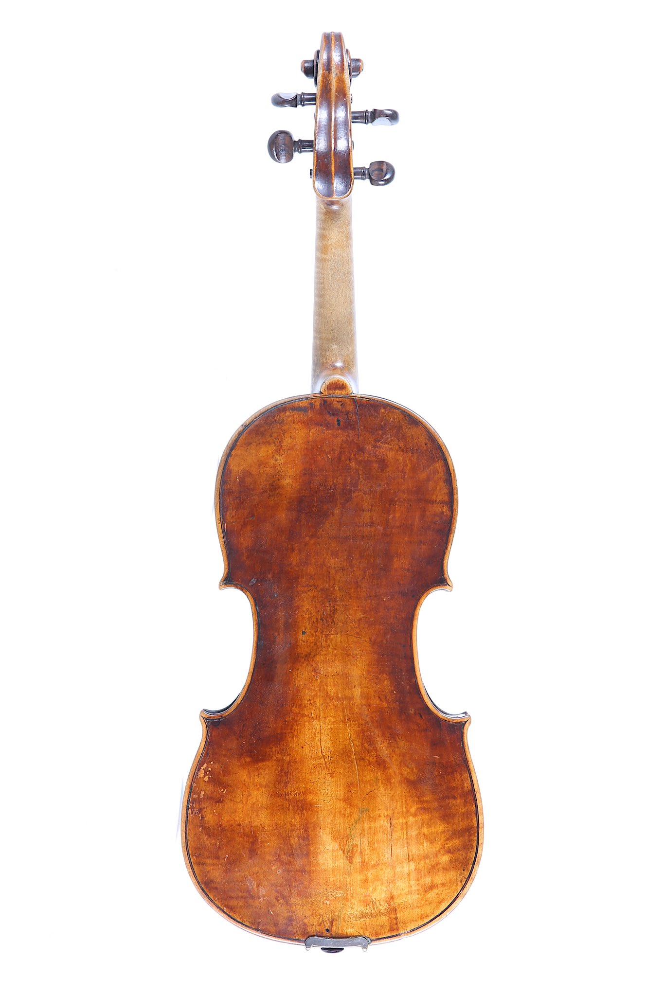 A German violin, Klotz school. One-piece back, faint figure flame maple, similar ribs and scroll. - Image 2 of 13