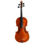 1/2 size German violin, Mid 20th century  Labelled:Muzickhandel S.Spiero S'Hertogenbosch. Two