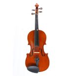 3/4 German violin, mid 20th century, labelled 'The Metro' violin, class organisation, 25