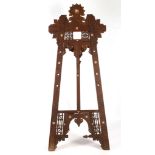 WITHDRAWN - Circa 19th Century, mahogany Islamic carved picture easel inlaid design and inscription,