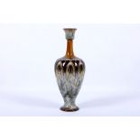 Eliza Simmance for Royal Doulton. An Art Nouveau stoneware baluster shaped vase, applied with raised