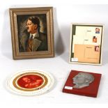 Willy Exner for Rosenthal. A Ceramic Wall Plaque "Der Fuhrer" Bearing Rosenthal Factory stamp to