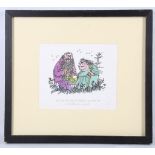 Quentin Blake 'The Twits', limited edition print, 20 x 23cm, together with a smaller oil