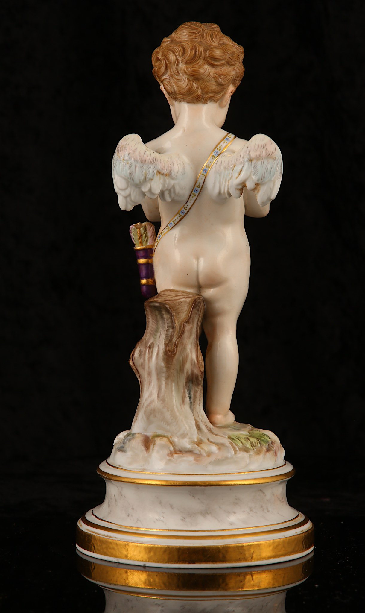 A MEISSEN PORCELAIN FIGURE OF CUPID HOLDING A BROKEN HEART, late 19th century, modelled by - Image 3 of 5
