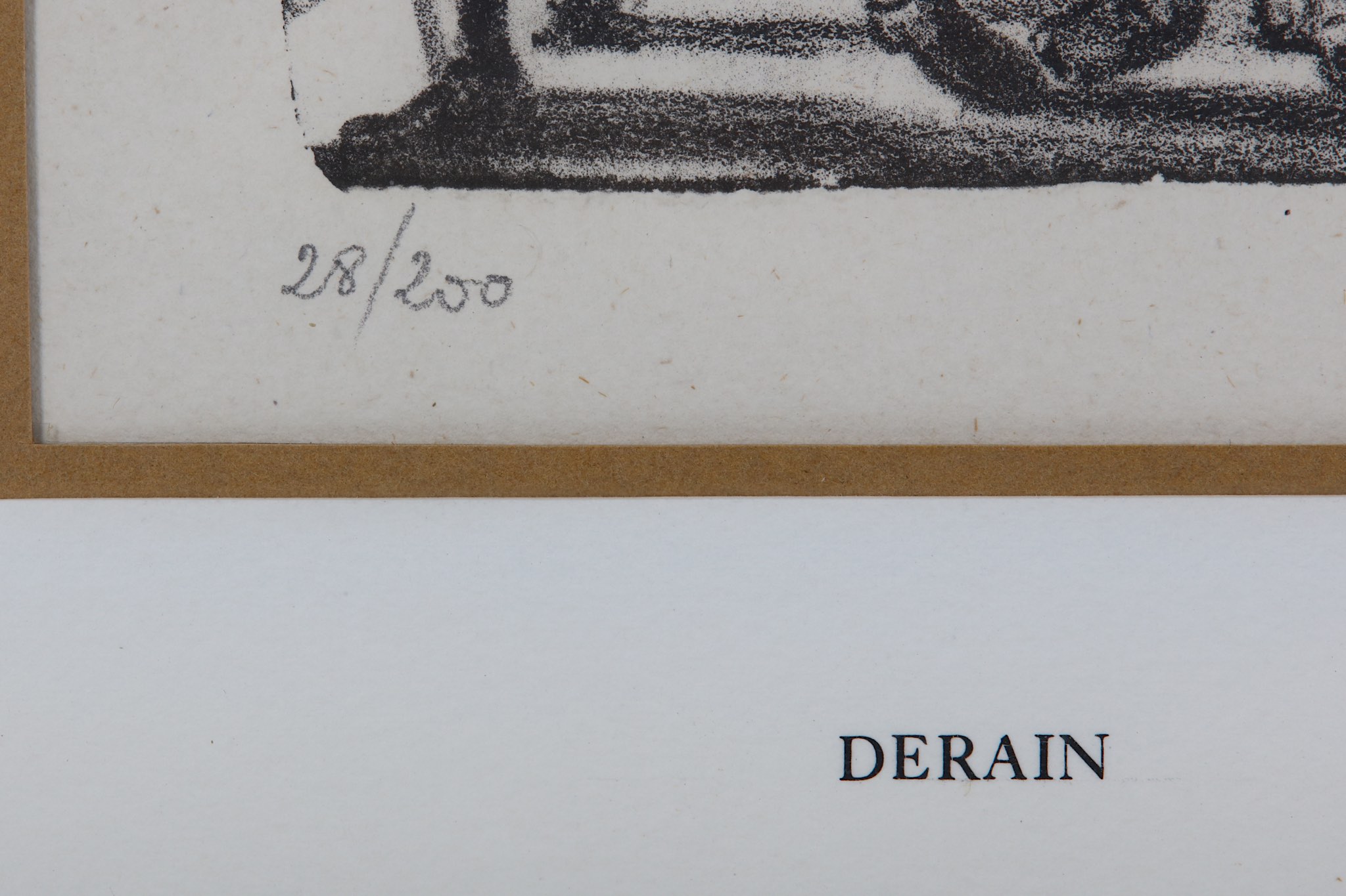 Andre Derain 1880-1954 French. A limited edition monochrome lithograph, no. 28 of 200. An interior - Image 2 of 3