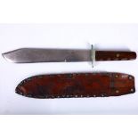 A 'Rorkes Drift' Bower knife (Zululand 1879), with sheath.