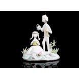 RAYMOND PEYNET FOR ROSENTHAL, circa 1950s-60s, an amusing porcelain group of 'Parisian Lovers',