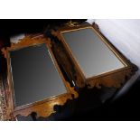 Two Georgian style mahogany wall mirrors (2).